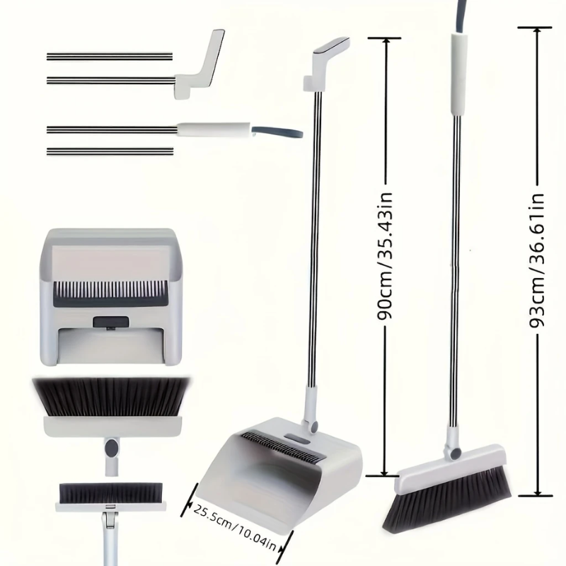 3-in-1 Home Cleaning Kit Broom Dustpan Brush-1